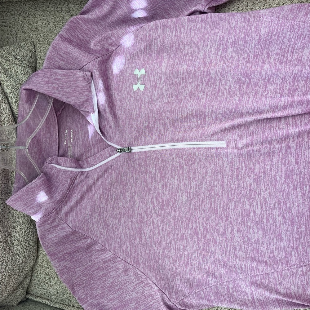 Purple under armour zip up xl